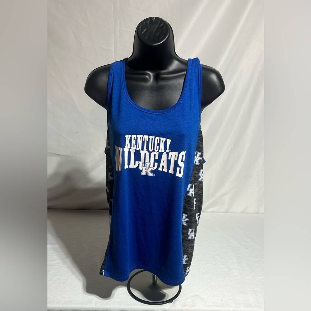Kentucky Wildcats Women's Colorblock Razorback Tank Top Blue/Grey Size:Large